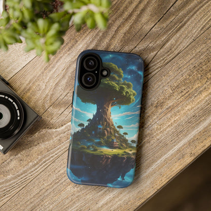 Mystical Tree Phone Case, Tough Cases, Unique Phone Cover, Magical Landscape, Gift for Nature Lovers, Protective Case, Whimsical Design