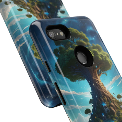 Mystical Tree Phone Case, Tough Cases, Unique Phone Cover, Magical Landscape, Gift for Nature Lovers, Protective Case, Whimsical Design