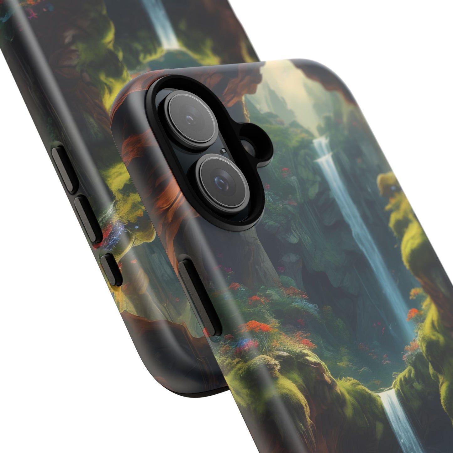 Funda de teléfono con diseño de cascada - Fundas resistentes, diseño de cascada, funda estética para teléfono, regalo para amantes de la naturaleza, protector de teléfono.