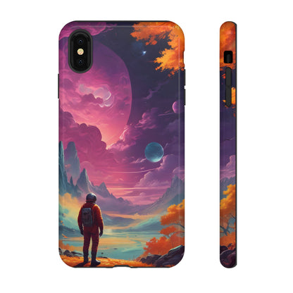 Psychedelic Astronaut Phone Case, Galaxy Space Theme, Tough Cases for Men & Women, Unique Gifts for Tech Lovers, Stylish Accessories, Cosmic Decor