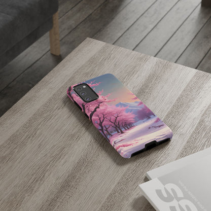 Cherry Blossom Phone Case, Spring Aesthetic, Tough Phone Cover, Floral Design, Nature Lover Gift, Sakura Case