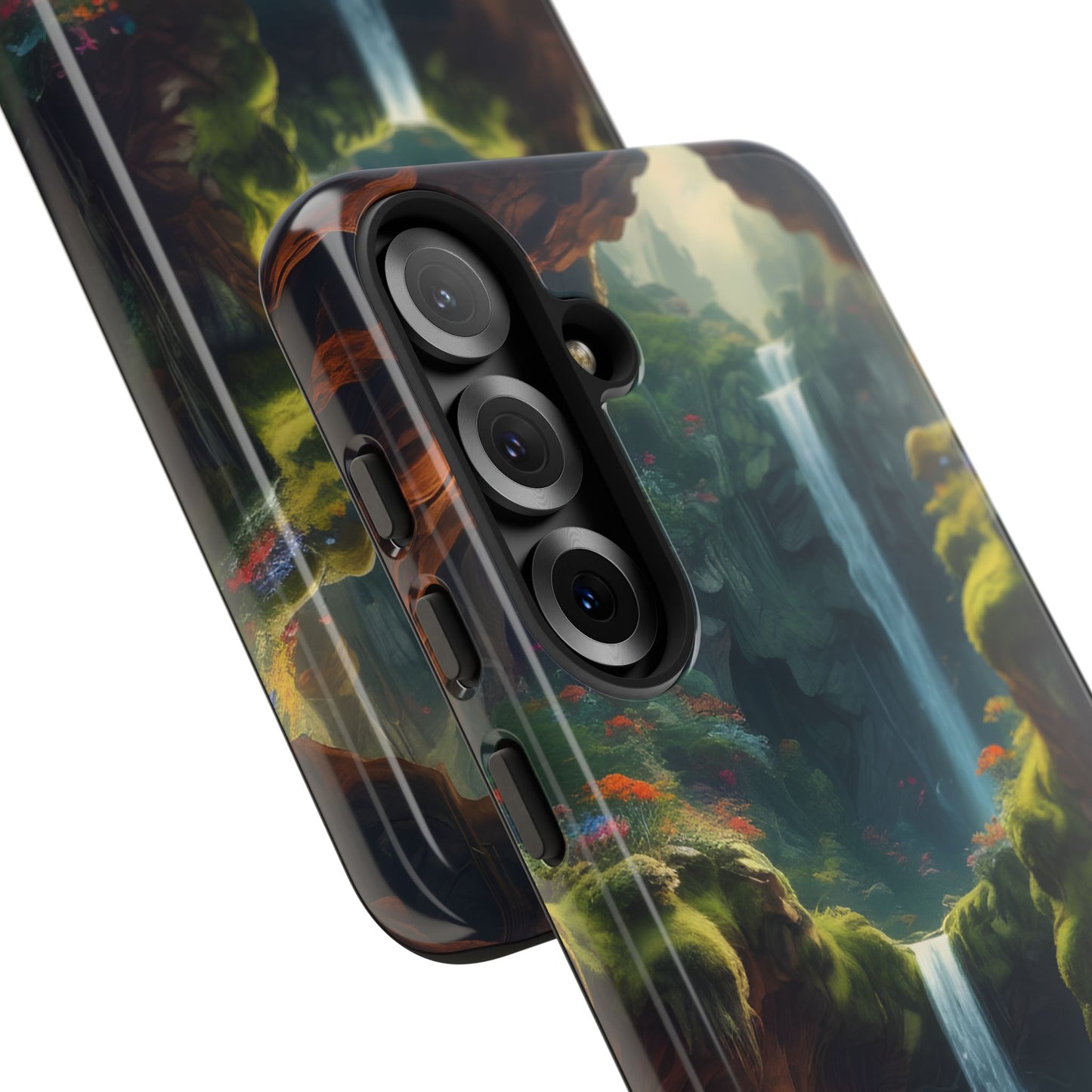 Funda de teléfono con diseño de cascada - Fundas resistentes, diseño de cascada, funda estética para teléfono, regalo para amantes de la naturaleza, protector de teléfono.