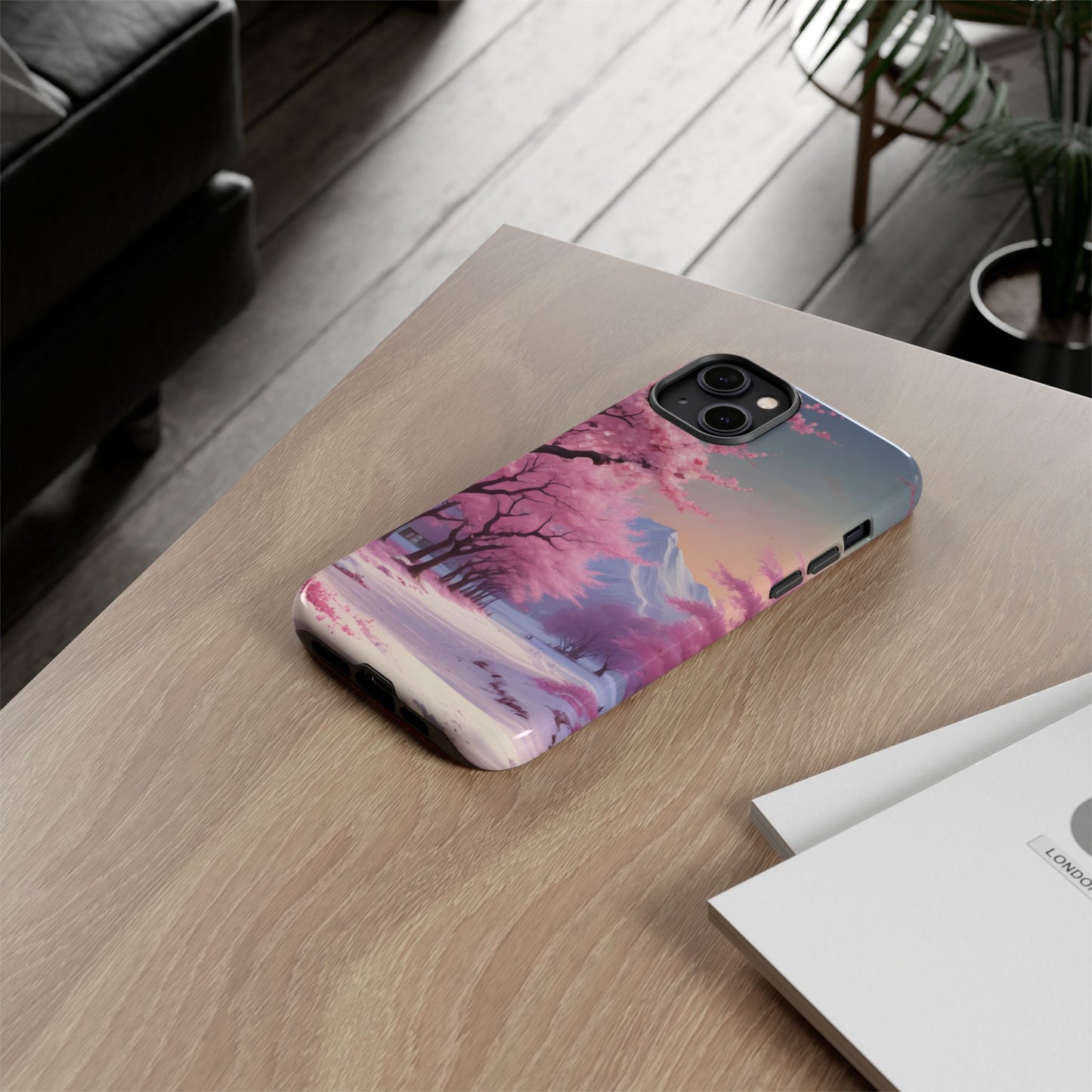 Funda para teléfono con diseño de flor de cerezo, estética primaveral, funda resistente para teléfono, diseño floral, regalo para amantes de la naturaleza, funda Sakura.