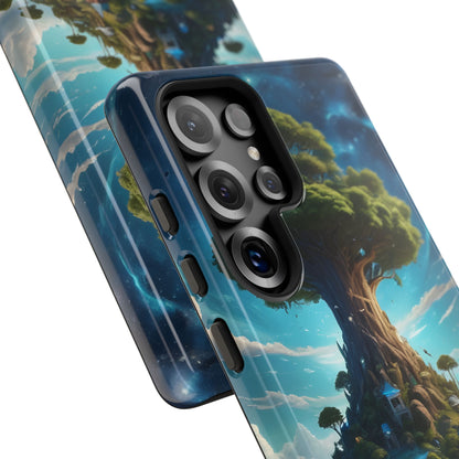Mystical Tree Phone Case, Tough Cases, Unique Phone Cover, Magical Landscape, Gift for Nature Lovers, Protective Case, Whimsical Design