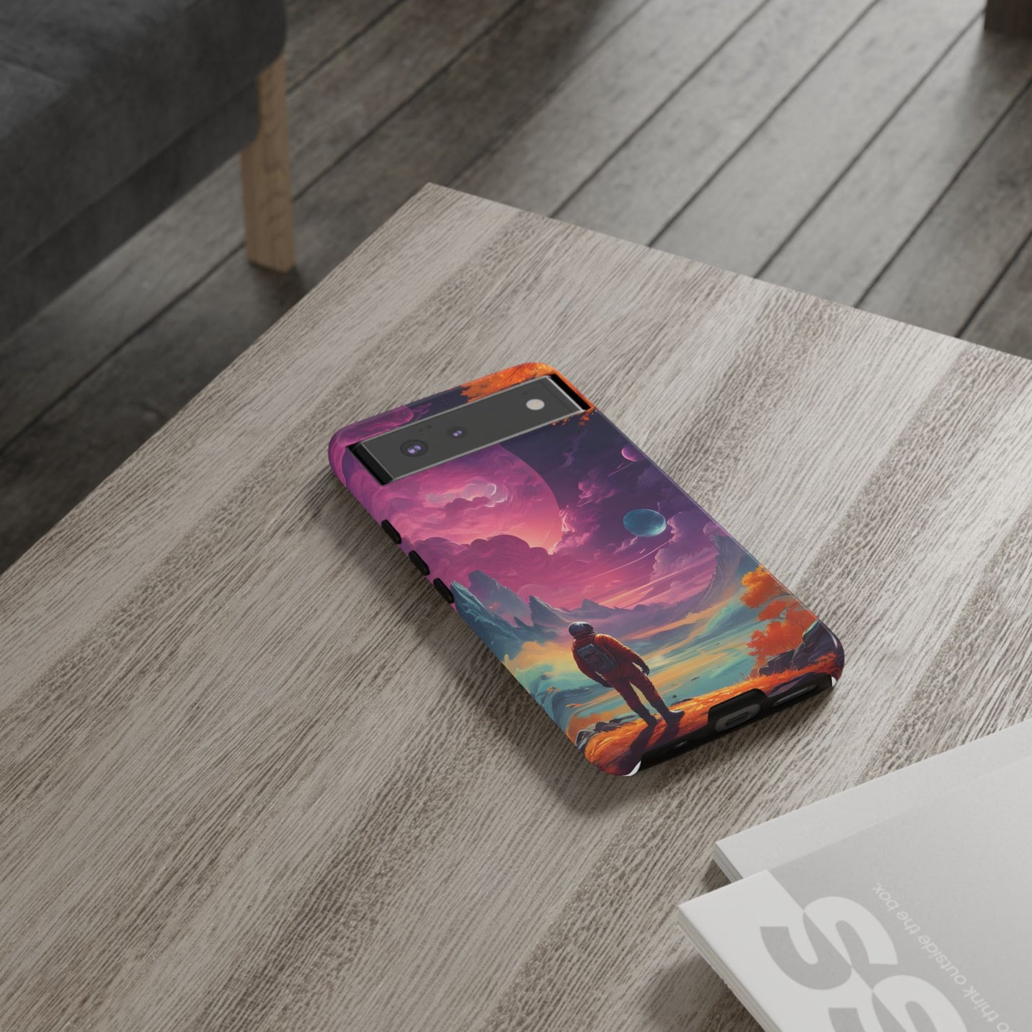Carcasa para teléfono de astronauta psicodélico, tema espacial galaxia, fundas resistentes para hombres y mujeres, regalos únicos para amantes de la tecnología, accesorios elegantes, decoración cósmica.