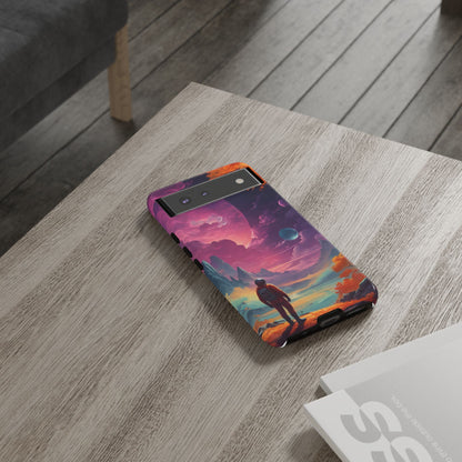 Psychedelic Astronaut Phone Case, Galaxy Space Theme, Tough Cases for Men & Women, Unique Gifts for Tech Lovers, Stylish Accessories, Cosmic Decor