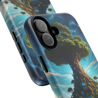 Mystical Tree Phone Case, Tough Cases, Unique Phone Cover, Magical Landscape, Gift for Nature Lovers, Protective Case, Whimsical Design