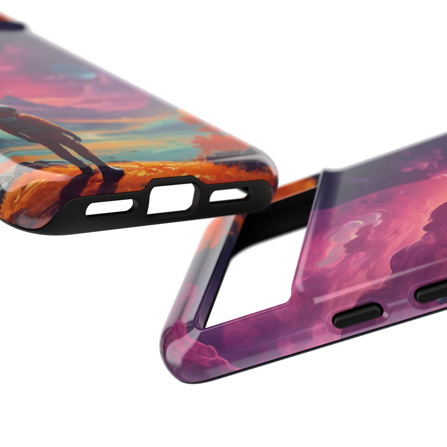 Carcasa para teléfono de astronauta psicodélico, tema espacial galaxia, fundas resistentes para hombres y mujeres, regalos únicos para amantes de la tecnología, accesorios elegantes, decoración cósmica.