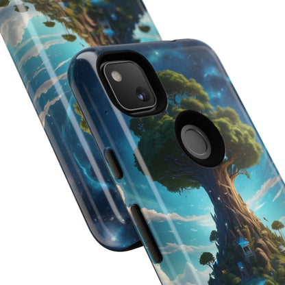 Mystical Tree Phone Case, Tough Cases, Unique Phone Cover, Magical Landscape, Gift for Nature Lovers, Protective Case, Whimsical Design