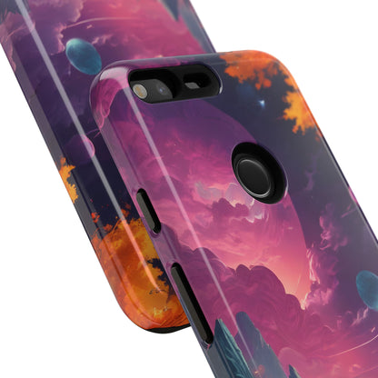 Psychedelic Astronaut Phone Case, Galaxy Space Theme, Tough Cases for Men & Women, Unique Gifts for Tech Lovers, Stylish Accessories, Cosmic Decor