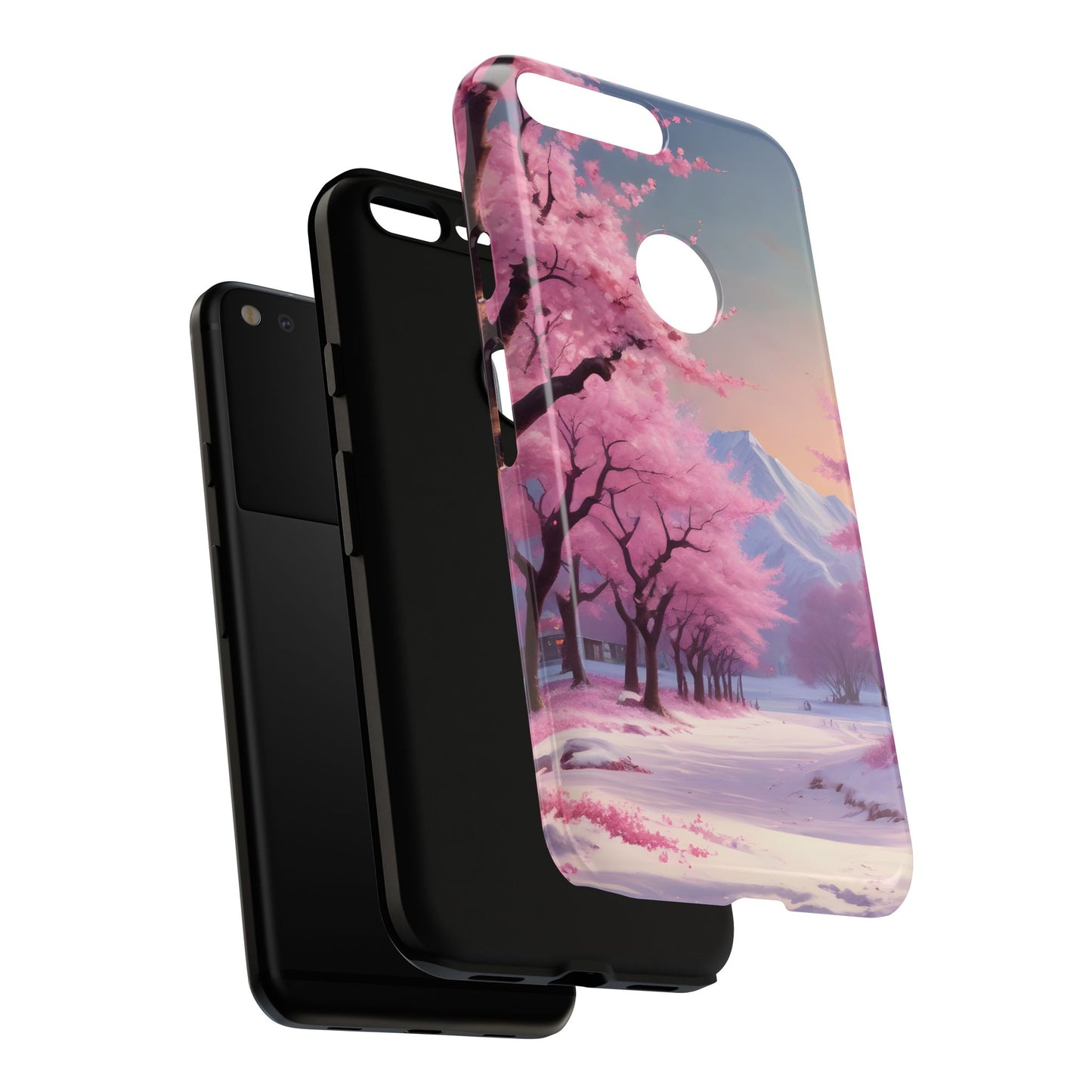 Funda para teléfono con diseño de flor de cerezo, estética primaveral, funda resistente para teléfono, diseño floral, regalo para amantes de la naturaleza, funda Sakura.