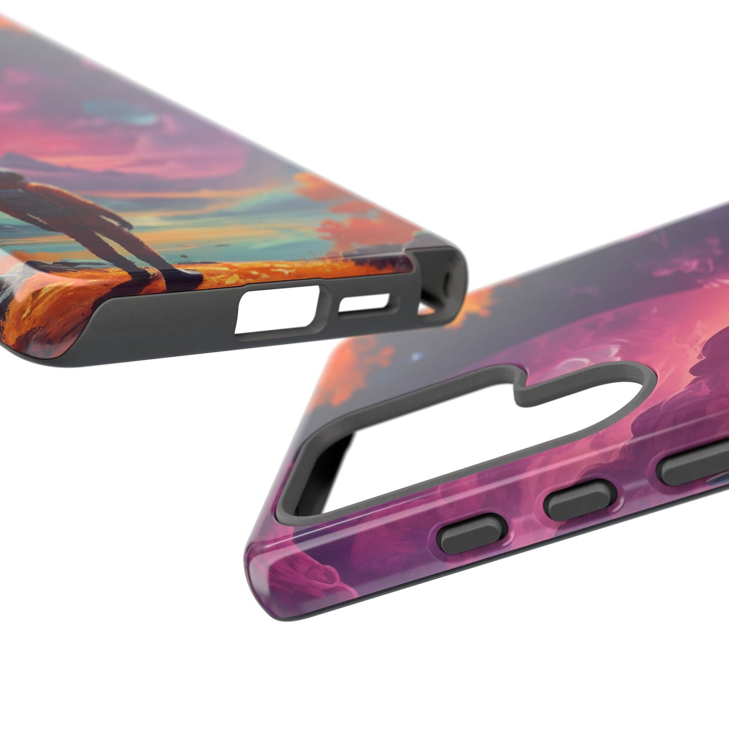 Carcasa para teléfono de astronauta psicodélico, tema espacial galaxia, fundas resistentes para hombres y mujeres, regalos únicos para amantes de la tecnología, accesorios elegantes, decoración cósmica.