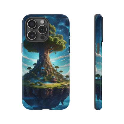 Mystical Tree Phone Case, Tough Cases, Unique Phone Cover, Magical Landscape, Gift for Nature Lovers, Protective Case, Whimsical Design