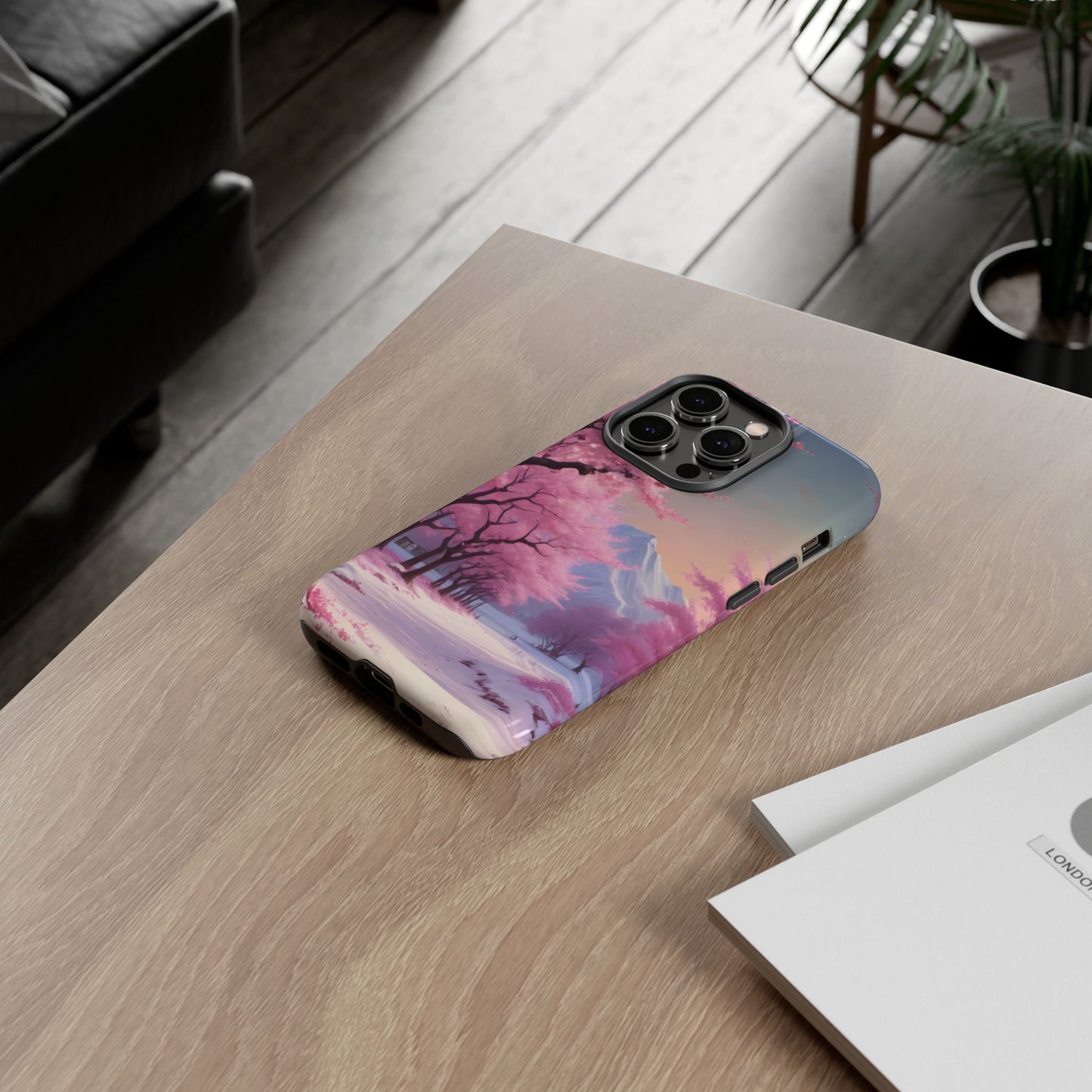 Funda para teléfono con diseño de flor de cerezo, estética primaveral, funda resistente para teléfono, diseño floral, regalo para amantes de la naturaleza, funda Sakura.