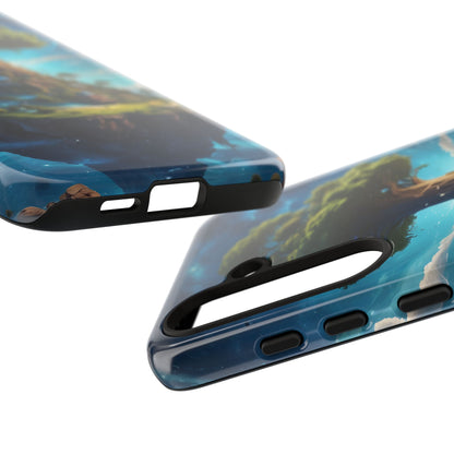 Mystical Tree Phone Case, Tough Cases, Unique Phone Cover, Magical Landscape, Gift for Nature Lovers, Protective Case, Whimsical Design