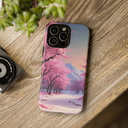Cherry Blossom Phone Case, Spring Aesthetic, Tough Phone Cover, Floral Design, Nature Lover Gift, Sakura Case