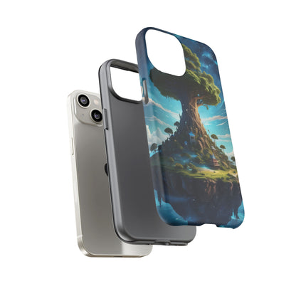 Mystical Tree Phone Case, Tough Cases, Unique Phone Cover, Magical Landscape, Gift for Nature Lovers, Protective Case, Whimsical Design