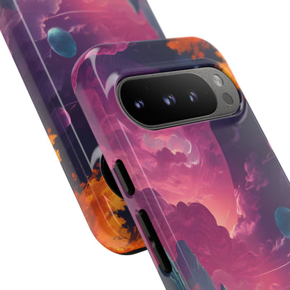 Psychedelic Astronaut Phone Case, Galaxy Space Theme, Tough Cases for Men & Women, Unique Gifts for Tech Lovers, Stylish Accessories, Cosmic Decor