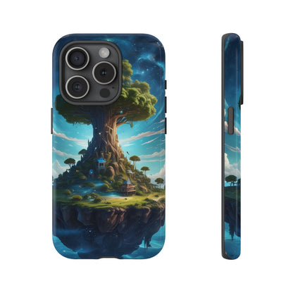 Mystical Tree Phone Case, Tough Cases, Unique Phone Cover, Magical Landscape, Gift for Nature Lovers, Protective Case, Whimsical Design