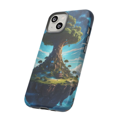 Mystical Tree Phone Case, Tough Cases, Unique Phone Cover, Magical Landscape, Gift for Nature Lovers, Protective Case, Whimsical Design