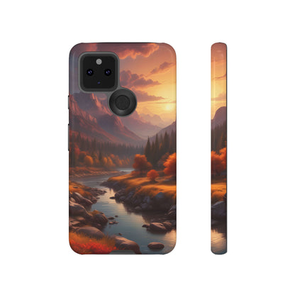 Autumn Mountain Sunset Phone Case, Nature Lover Gift, Tough Phone Cover, Outdoor Adventure Accessory, Landscape Art Case