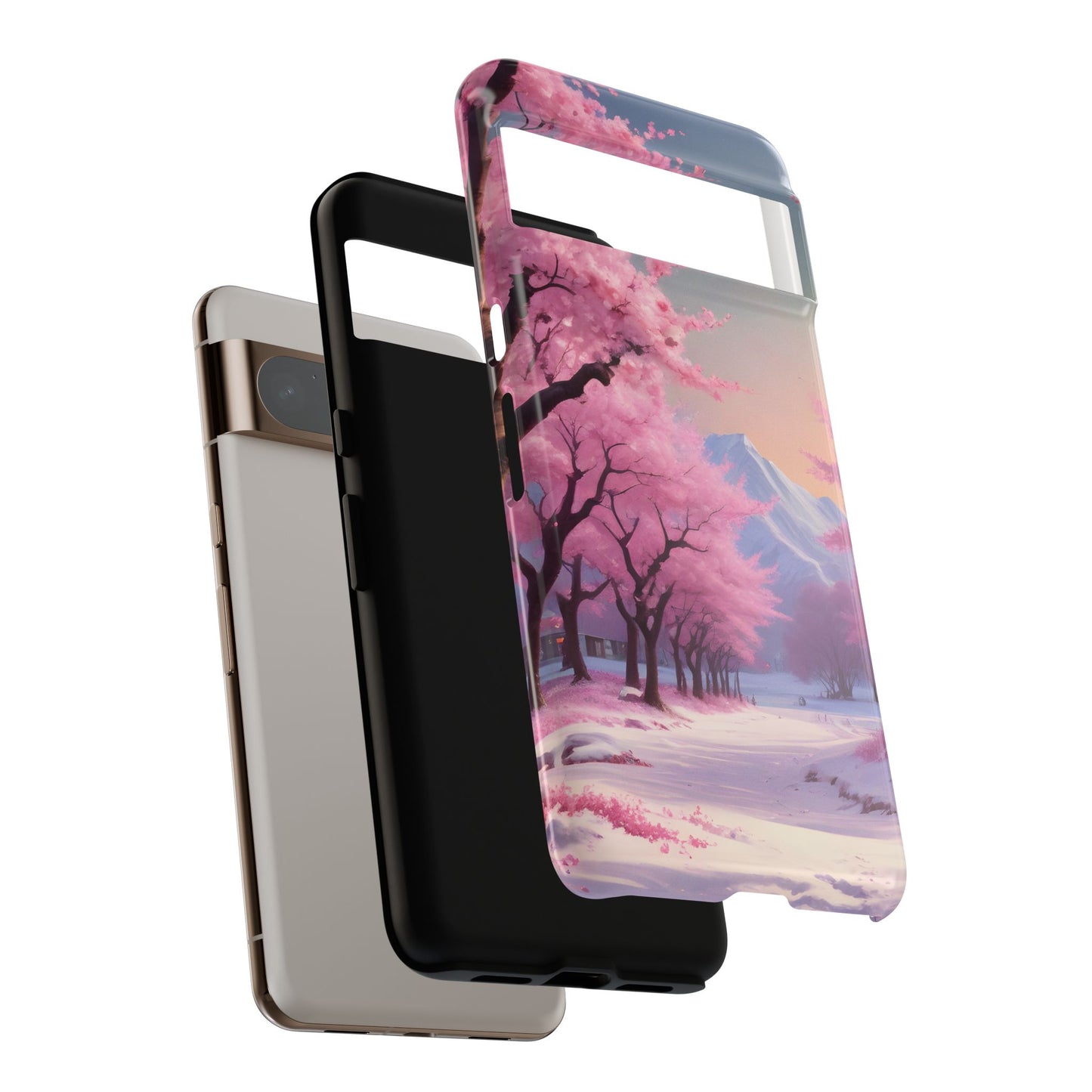 Funda para teléfono con diseño de flor de cerezo, estética primaveral, funda resistente para teléfono, diseño floral, regalo para amantes de la naturaleza, funda Sakura.