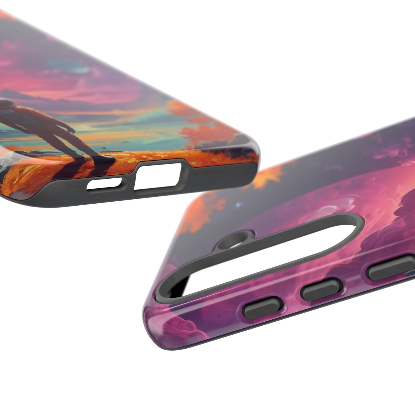 Carcasa para teléfono de astronauta psicodélico, tema espacial galaxia, fundas resistentes para hombres y mujeres, regalos únicos para amantes de la tecnología, accesorios elegantes, decoración cósmica.
