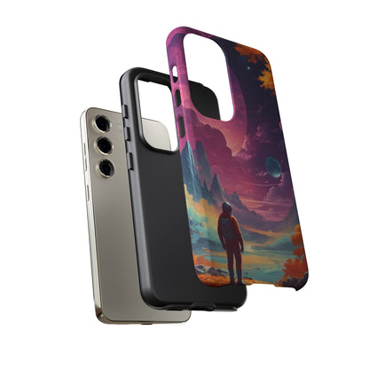 Psychedelic Astronaut Phone Case, Galaxy Space Theme, Tough Cases for Men & Women, Unique Gifts for Tech Lovers, Stylish Accessories, Cosmic Decor