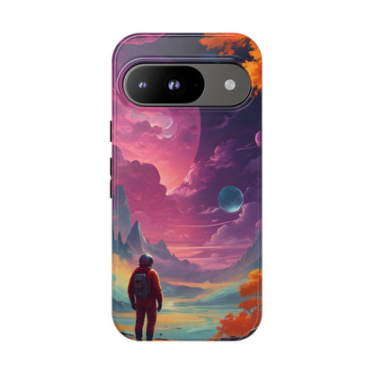 Psychedelic Astronaut Phone Case, Galaxy Space Theme, Tough Cases for Men & Women, Unique Gifts for Tech Lovers, Stylish Accessories, Cosmic Decor