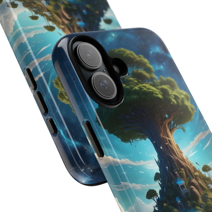 Mystical Tree Phone Case, Tough Cases, Unique Phone Cover, Magical Landscape, Gift for Nature Lovers, Protective Case, Whimsical Design