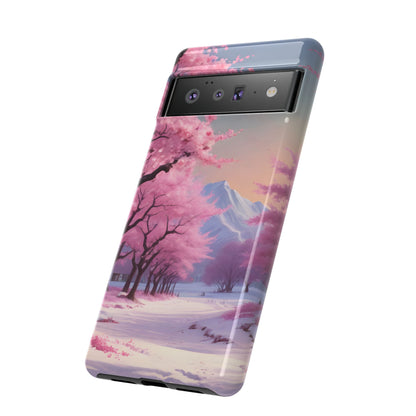 Cherry Blossom Phone Case, Spring Aesthetic, Tough Phone Cover, Floral Design, Nature Lover Gift, Sakura Case