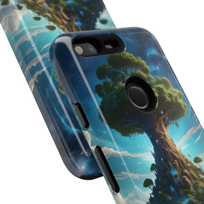 Mystical Tree Phone Case, Tough Cases, Unique Phone Cover, Magical Landscape, Gift for Nature Lovers, Protective Case, Whimsical Design