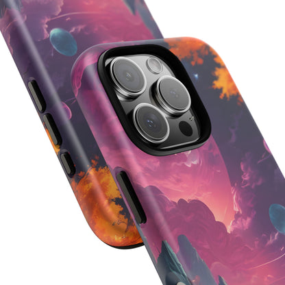 Psychedelic Astronaut Phone Case, Galaxy Space Theme, Tough Cases for Men & Women, Unique Gifts for Tech Lovers, Stylish Accessories, Cosmic Decor