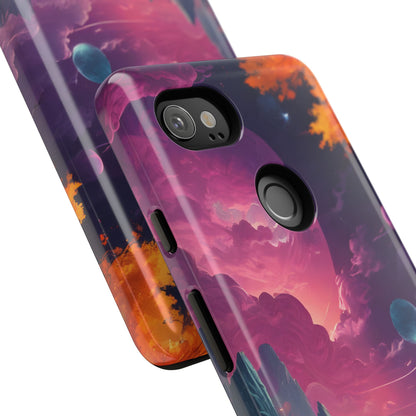 Psychedelic Astronaut Phone Case, Galaxy Space Theme, Tough Cases for Men & Women, Unique Gifts for Tech Lovers, Stylish Accessories, Cosmic Decor