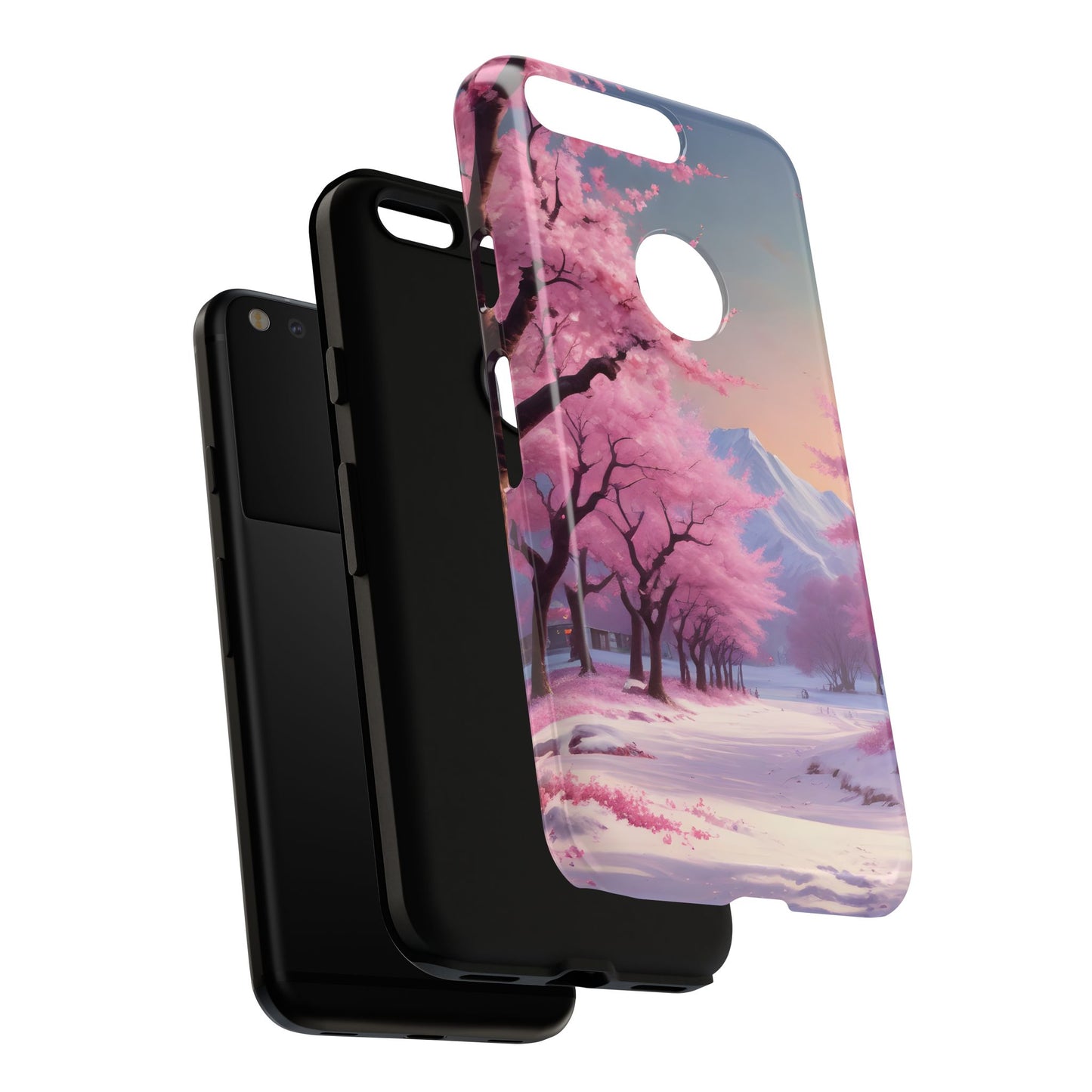 Funda para teléfono con diseño de flor de cerezo, estética primaveral, funda resistente para teléfono, diseño floral, regalo para amantes de la naturaleza, funda Sakura.