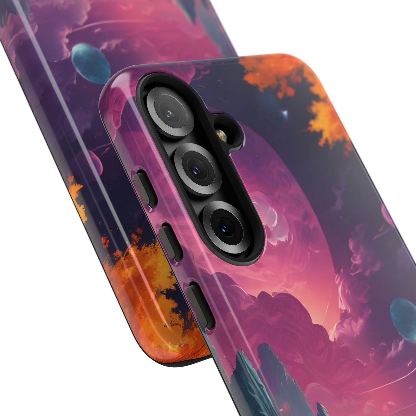 Carcasa para teléfono de astronauta psicodélico, tema espacial galaxia, fundas resistentes para hombres y mujeres, regalos únicos para amantes de la tecnología, accesorios elegantes, decoración cósmica.
