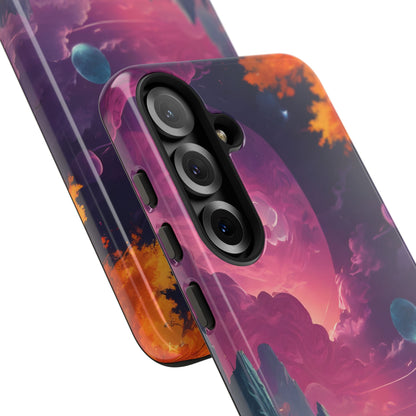Psychedelic Astronaut Phone Case, Galaxy Space Theme, Tough Cases for Men & Women, Unique Gifts for Tech Lovers, Stylish Accessories, Cosmic Decor