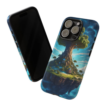 Mystical Tree Phone Case, Tough Cases, Unique Phone Cover, Magical Landscape, Gift for Nature Lovers, Protective Case, Whimsical Design