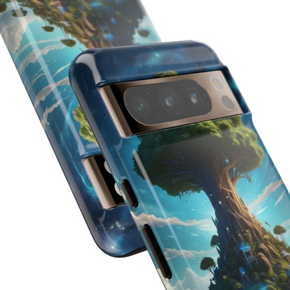 Mystical Tree Phone Case, Tough Cases, Unique Phone Cover, Magical Landscape, Gift for Nature Lovers, Protective Case, Whimsical Design
