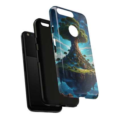 Mystical Tree Phone Case, Tough Cases, Unique Phone Cover, Magical Landscape, Gift for Nature Lovers, Protective Case, Whimsical Design