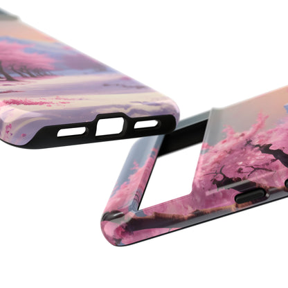 Cherry Blossom Phone Case, Spring Aesthetic, Tough Phone Cover, Floral Design, Nature Lover Gift, Sakura Case