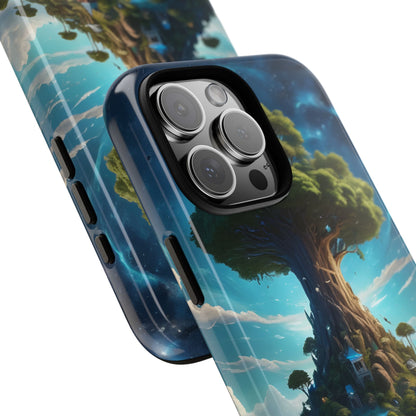 Mystical Tree Phone Case, Tough Cases, Unique Phone Cover, Magical Landscape, Gift for Nature Lovers, Protective Case, Whimsical Design