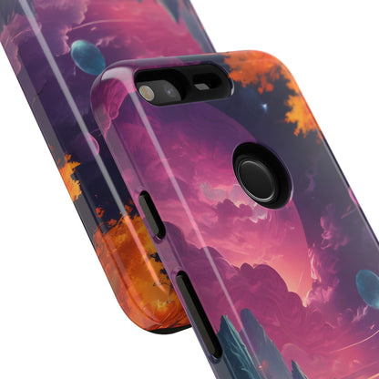 Psychedelic Astronaut Phone Case, Galaxy Space Theme, Tough Cases for Men & Women, Unique Gifts for Tech Lovers, Stylish Accessories, Cosmic Decor