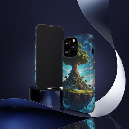 Mystical Tree Phone Case, Tough Cases, Unique Phone Cover, Magical Landscape, Gift for Nature Lovers, Protective Case, Whimsical Design
