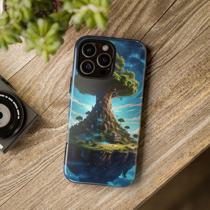 Mystical Tree Phone Case, Tough Cases, Unique Phone Cover, Magical Landscape, Gift for Nature Lovers, Protective Case, Whimsical Design