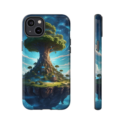 Mystical Tree Phone Case, Tough Cases, Unique Phone Cover, Magical Landscape, Gift for Nature Lovers, Protective Case, Whimsical Design