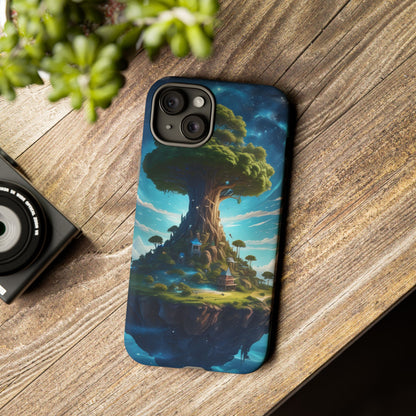 Mystical Tree Phone Case, Tough Cases, Unique Phone Cover, Magical Landscape, Gift for Nature Lovers, Protective Case, Whimsical Design