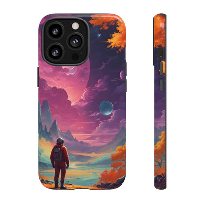 Psychedelic Astronaut Phone Case, Galaxy Space Theme, Tough Cases for Men & Women, Unique Gifts for Tech Lovers, Stylish Accessories, Cosmic Decor