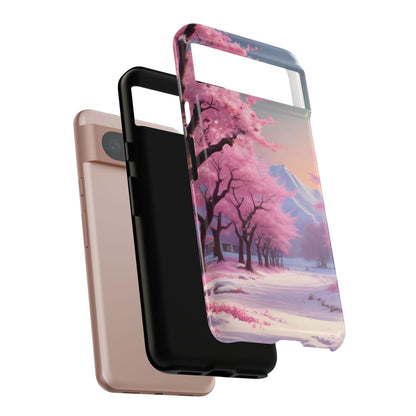 Cherry Blossom Phone Case, Spring Aesthetic, Tough Phone Cover, Floral Design, Nature Lover Gift, Sakura Case