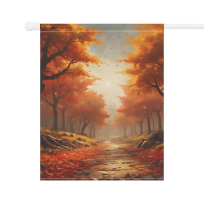 A Stroll Through Autumn Garden Banner Fall Decor Flag Seasonal Home Decoration Harvest Yard Sign Thanksgiving Outdoor